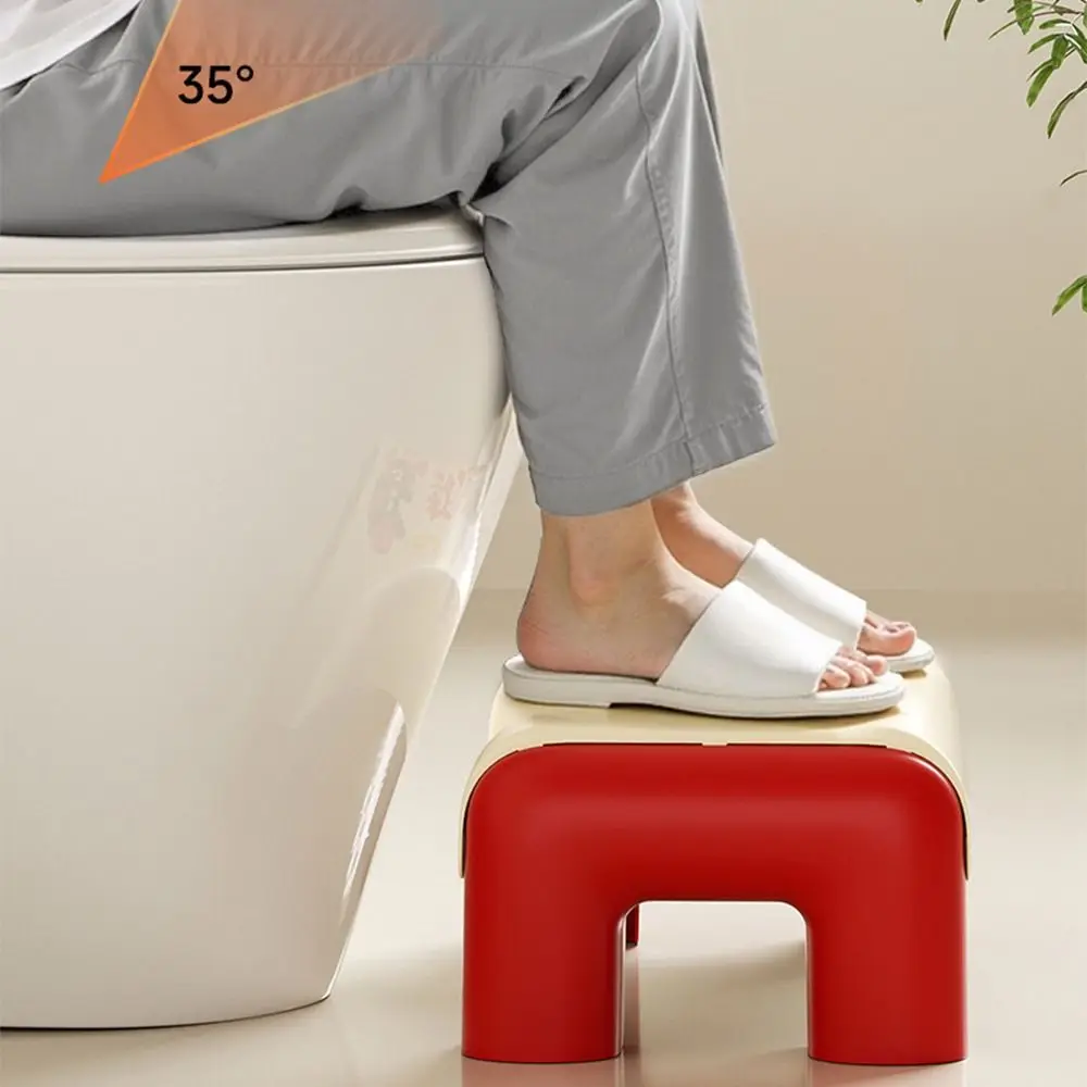 

Portable Ergonomic Toilet Footstool Anti-Slip Waterproof Children's Toilet Stool Durable Household Under Desk Footrest Household