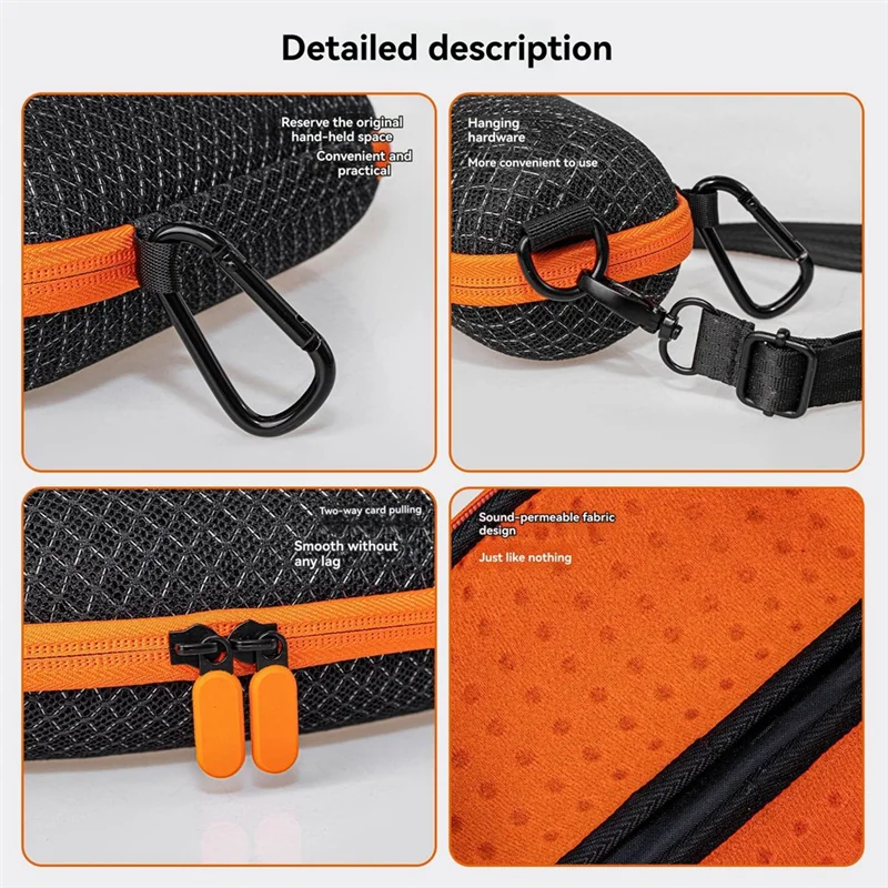 A93P Tragetasche für FLIP 7, tragbarer Lautsprecher, schalldurchlässig, transparent, Reisetasche, Outdoor-Koffer