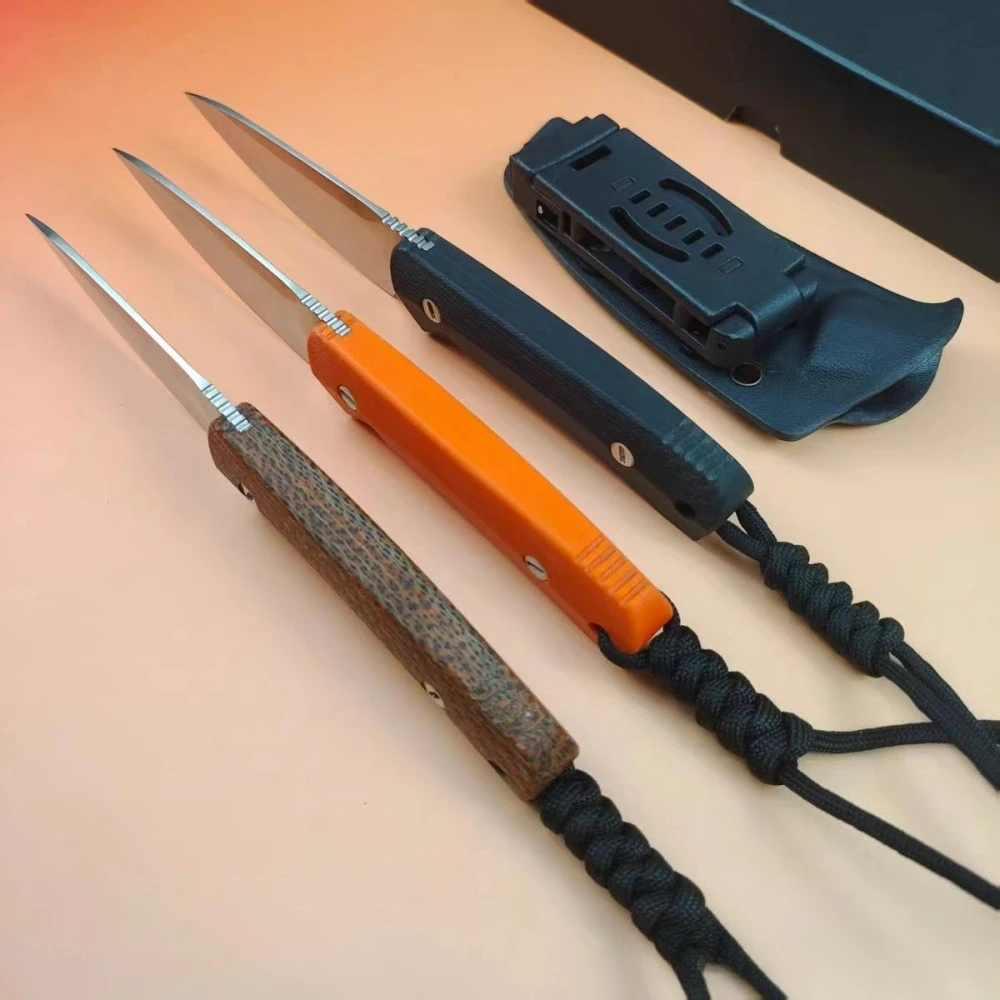 التكتيكية في الهواء الطلق شفرة مثبتة سكين G10 مقبض صلابة عالية 8Cr13Mov شفرة البرية بقاء الدفاع القتال الغابة EDC أدوات