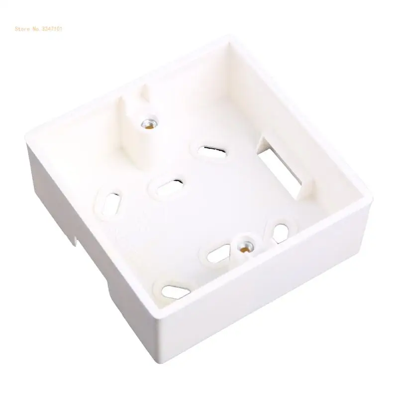 86 Type Wall Mounted Junction Box White PVC Bottom Box for Protection Cover Dropship