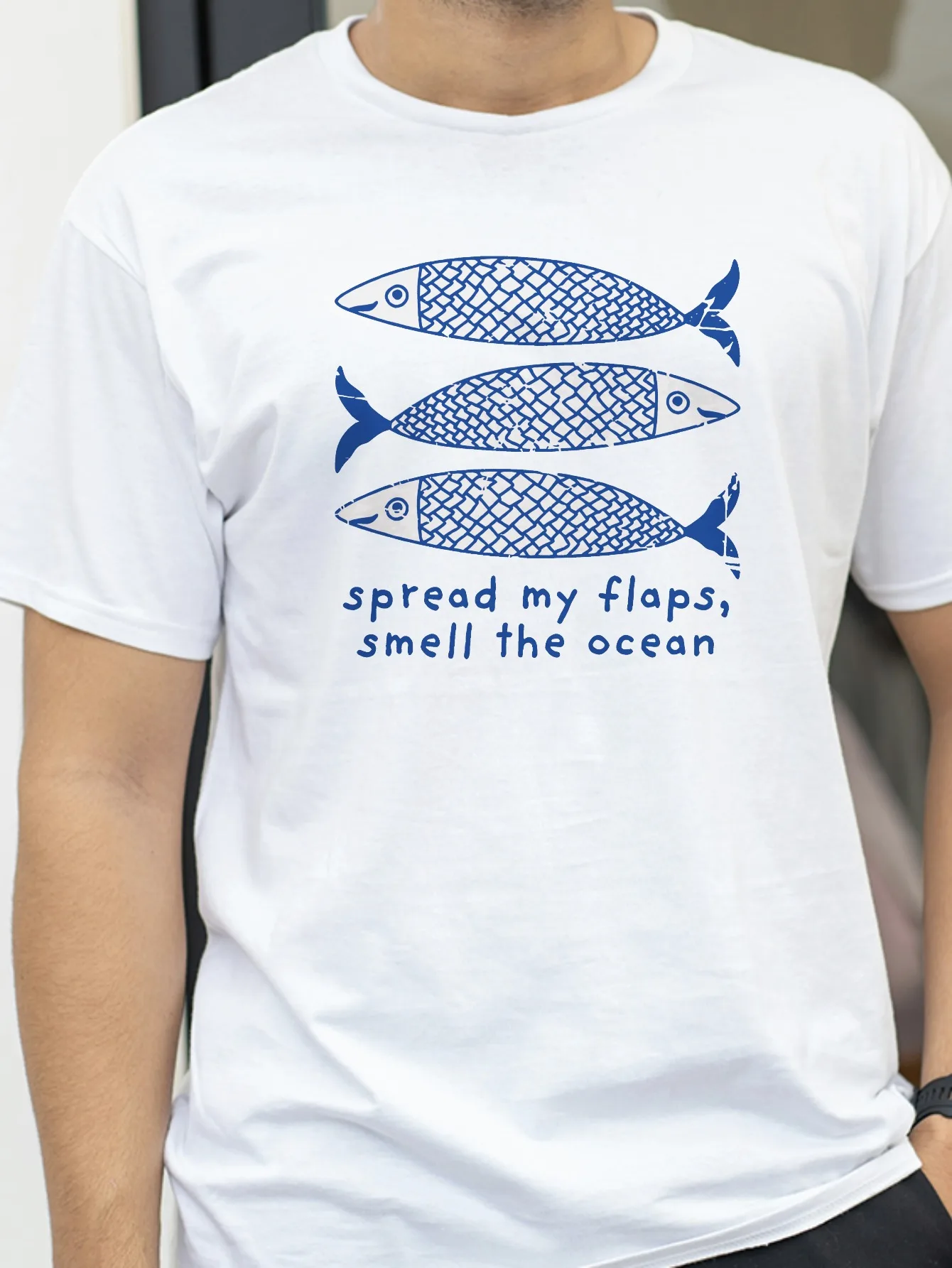 

Funny Vingtae Fish Graphic T Shirts Men Women Harajuku Short Sleeve tshirt Clothing Printed Casual Tee fashion summer o-neck tee
