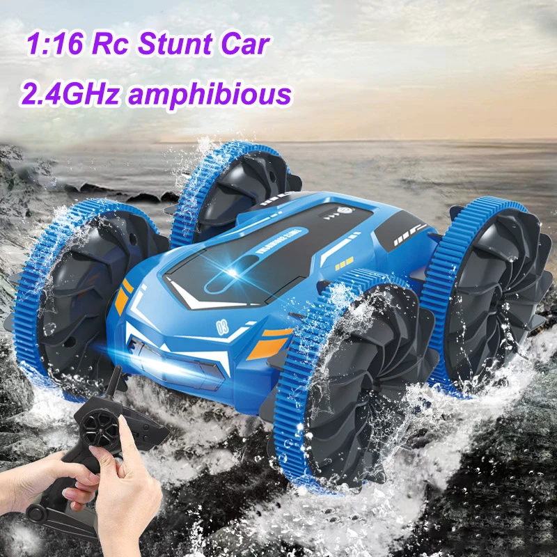 

2023 New Double-sided Remote Control Car Amphibious Rolling Stunt Car 4WD Dual Mode Drift Rc Car Children's Toy Gift