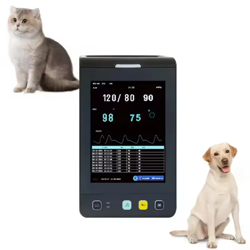 Veterinary Animal Use Portable Cardiac Vital Sign Parameter Blood Pressure Monitor For Dog Cat Pig Rabbit