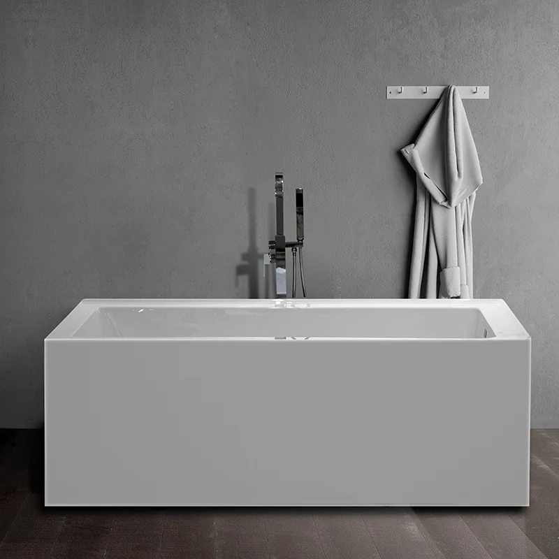 

Aifol High Quality Modern Luxury square 60 Inch Deep Soaker Tub Acrylic Small Tubs Sizes Bathtub Free Stand