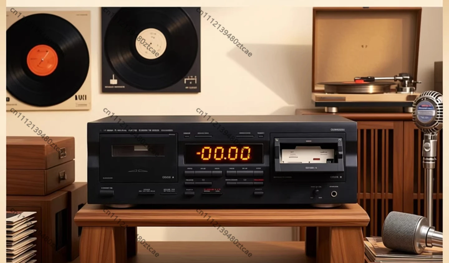KX-W321 Dual Cassette Tape Deck with Electronic Control, Double Cassette Recorder Player