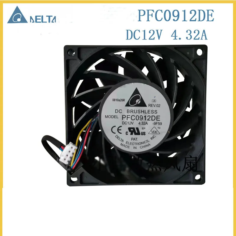 

New For Original Delta PFC0912DE 9038 12V 4.32A 9CM Violent Server Fan Cooling Fan