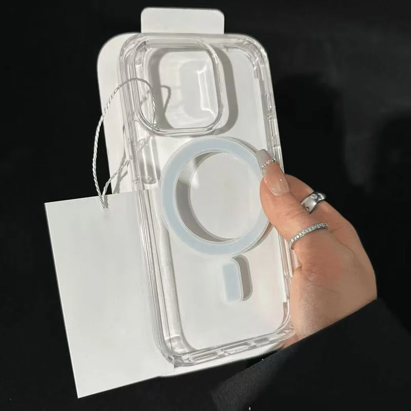 Transparent Magnetic Phone Case For Samsung Galaxy S26 Ultra S25 FE S24 S23 S22 Plus A17 A37 A57 A56 A55 For Magsafe Soft Cover
