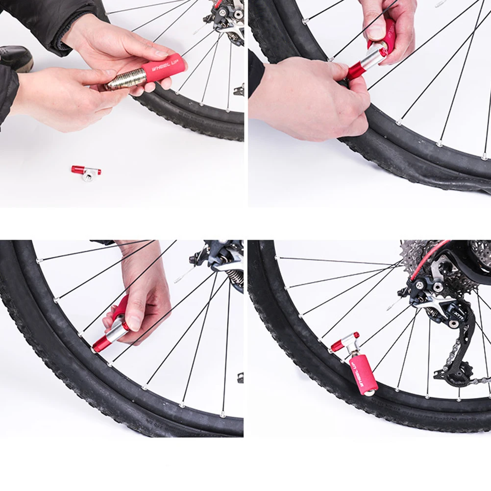 

CO2 Tire Pump Inflator High Quality Metal Compact Size Durable Aluminum Alloy CNC Gas Cylinder Bike Basketball Easy Storage