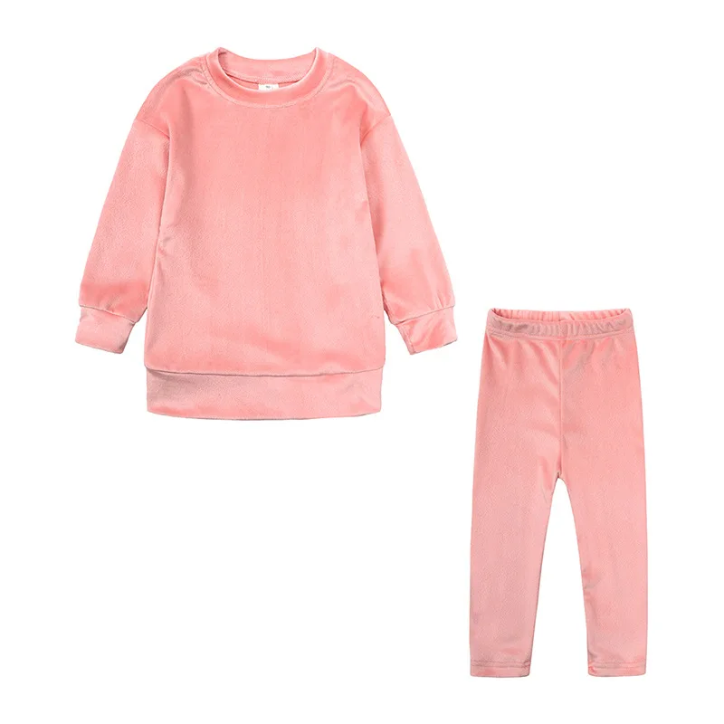 2023 Spring Autumn Kids Velour Clothing Sets Girls Outfits Boys Sweatshirt+Pants Tracksuit Suits Children Clothes image 4