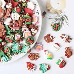 10/20Pcs Cute Mini Christmas FlatBack Resin Cabochons Scrapbooking DIY Jewelry Craft Decoration Accessories Xmas Gifts Ornament