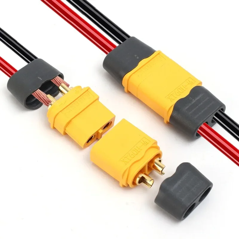 XT60 Stecker- und Buchsenadapter, Kabelverbinder, Stromstecker mit Gehäuse für Lipo-Akkus, RC-Flugzeuge, Autos und Motoren – Detail 1