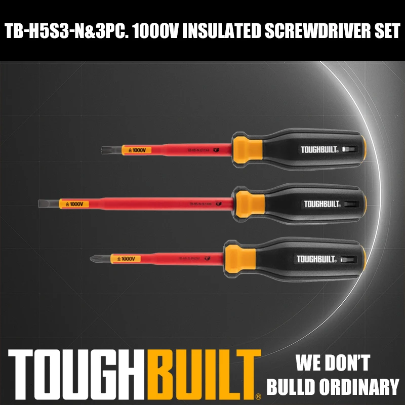 

TOUGHBUILT TB-H5S3-N Набор отверток для ремонта и установки из 3 предметов с изолированными ручками Ручные инструменты