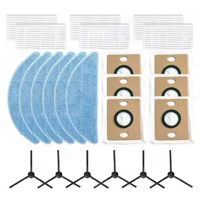 

TAIGH-For Ilife G9/G9 Pro/V9/V9 Pro/A12 Pro Replacement Parts Bundle 24PCS Vacuum Side Brush Dust Bag Filter Mop Cloth Set