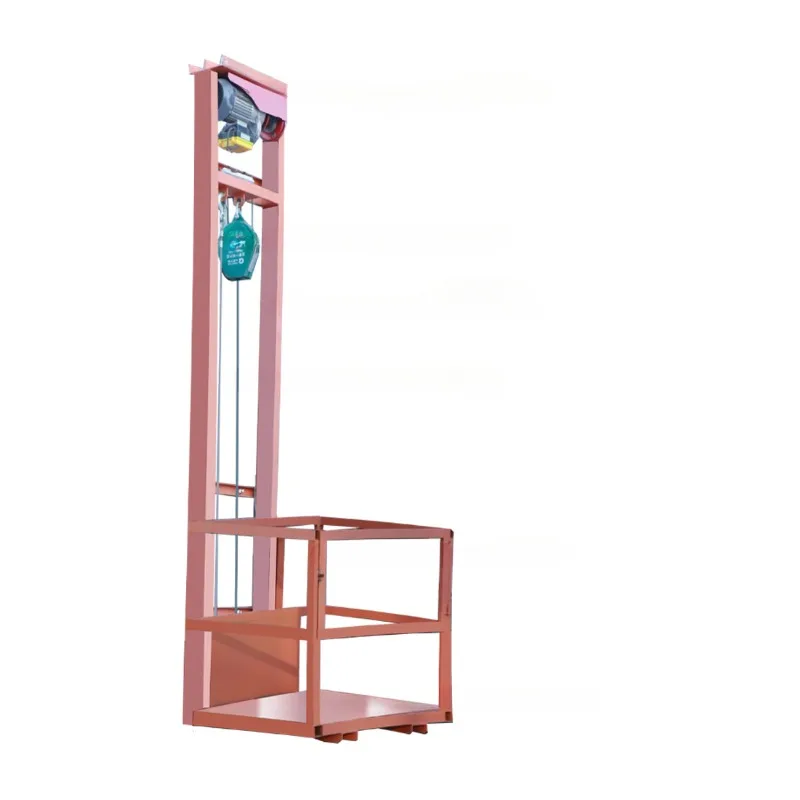 Electric hydraulic cargo elevator small lifting platform warehouse household cargo lift