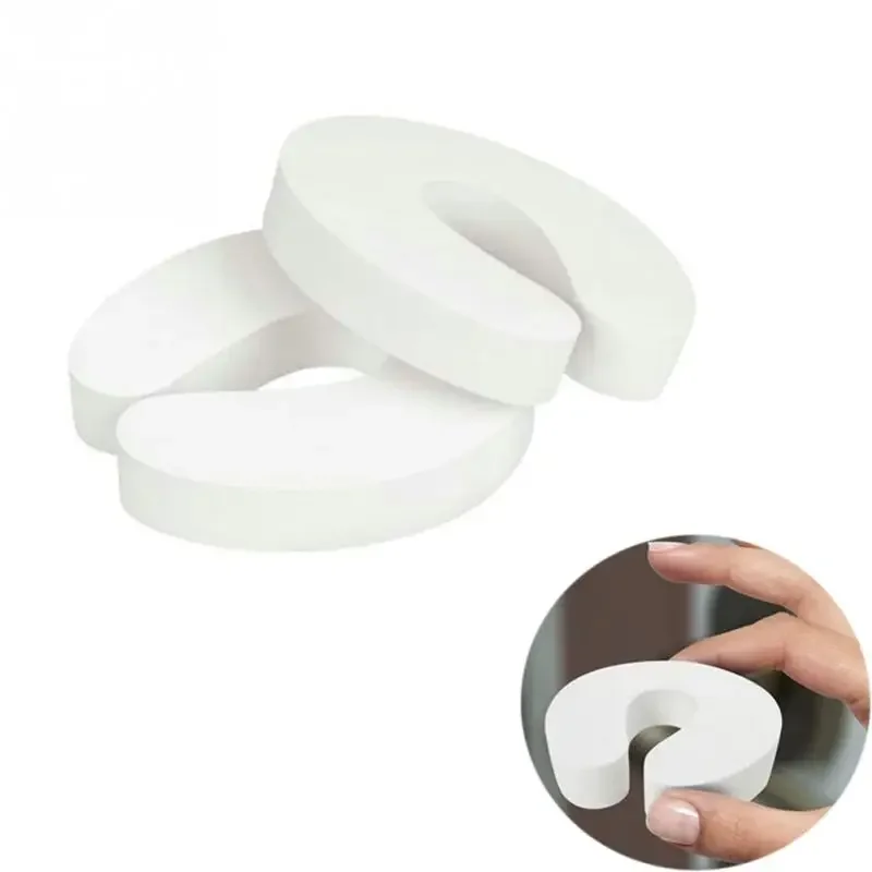 6pcs C-Shape Child Finger Safety Door Plug Foam Door Stopper Baby Safety Lock to Prevent Pinches Home Security 6-Pack