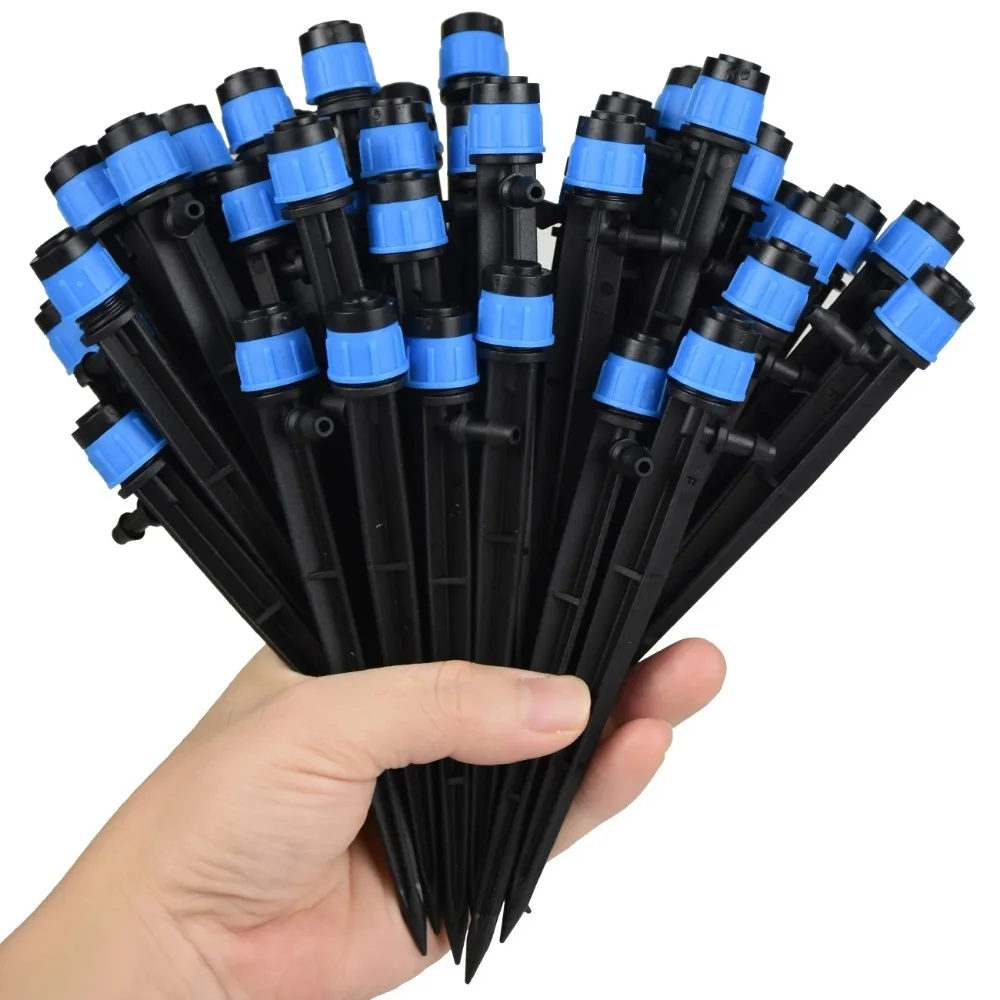 30pcs Adjustable 360° Sprinkler Nozzles for Garden and Greenhouse Watering - 4/7mm Hose Connectors and Accessories
