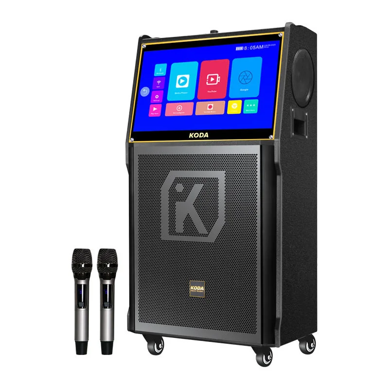

New Design Wifi Portable Karaoke Singing Machine Audio Touch Screen Trolley Speaker 18 Inch With Lcd Screen