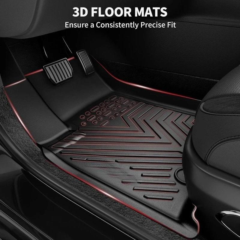 Floor Mats & Cargo Liner Set Fit for 4Runner 2024, Custom Fit TPE All-Weather Floor Liners 2013-2024 4Ru