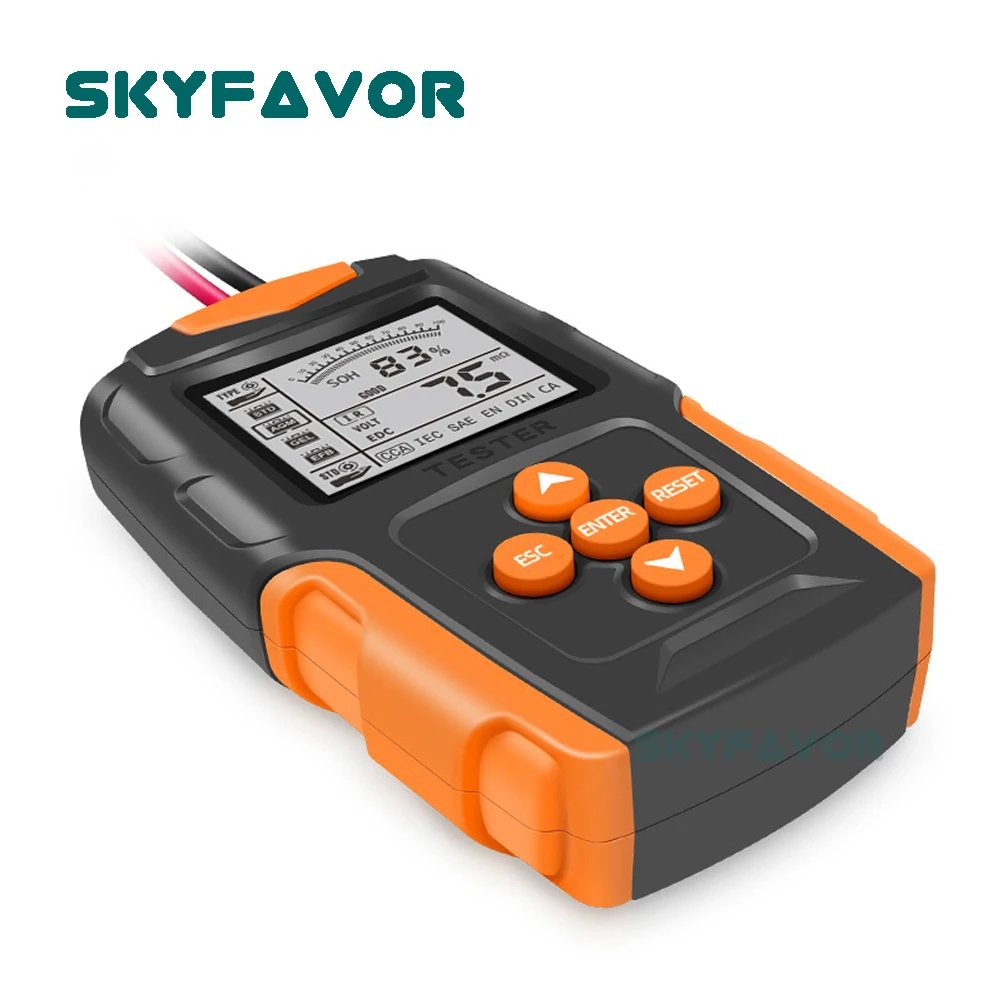 Universal 12V/24V Lead Acid Battery Tester CCA Capacity Load Tester Cranking System Test Truck Motorcycle Car Battery Analyze