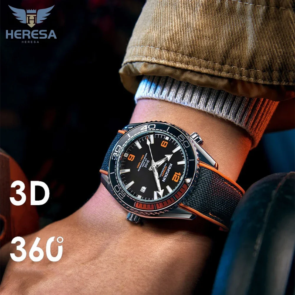 HERES Top Brand Mens Watches Fashion Military Tourbillon Full Steel Waterproof Wrist Watch Male Mechanical Clock Reloj Hombre