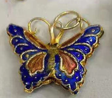 5pcs Large Cloisonne Enamel Butterfly Charms Animal Pendants DIY Jewelry Making Accessories Chinese Traditional Handcraft