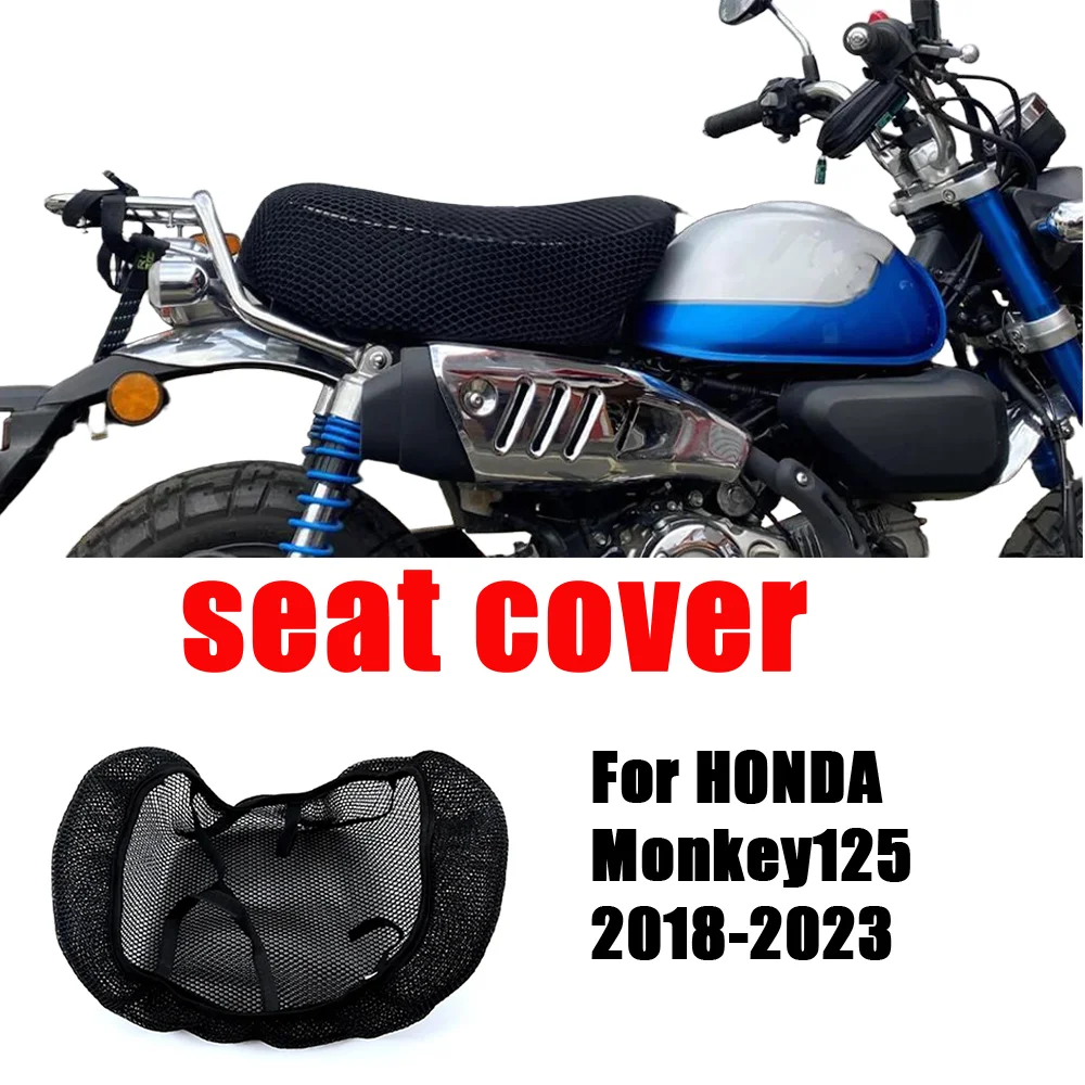 For HONDA Monkey125 2018-2023 Motorcycle Seat Cover 3D Honeycomb Mesh Protector Insulation Cushion Cover