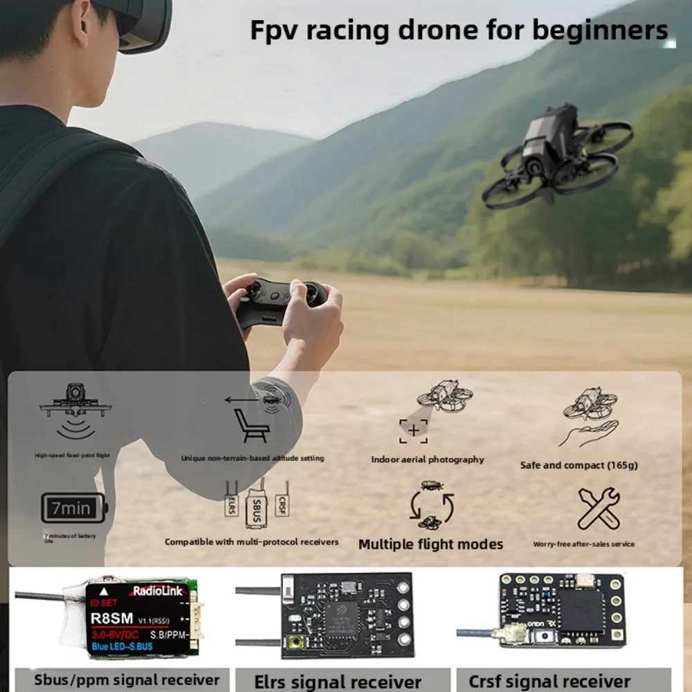

F108 2.5 - inch FPV Drone with Optical Flow. ELRS - compatible, perfect for brushless racing & circular flights