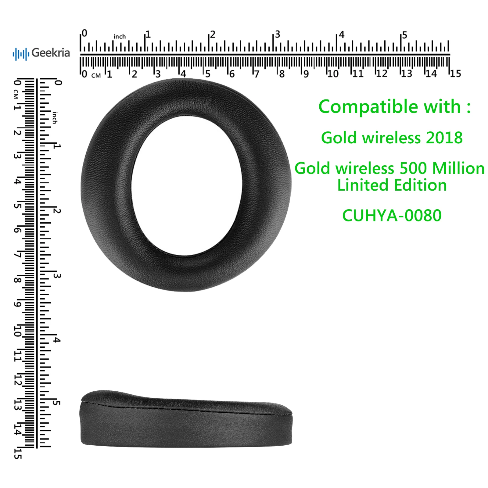Almohadillas de repuesto Geekria QuickFit para Sony PlayStation Gold Wireless nueva versión 2018