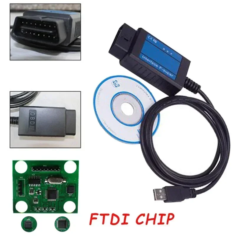 Picture 3: For Fiat Scanner OBD/ OBD2 Code Reader Diagnostic USB Code Scanner Tool Cable