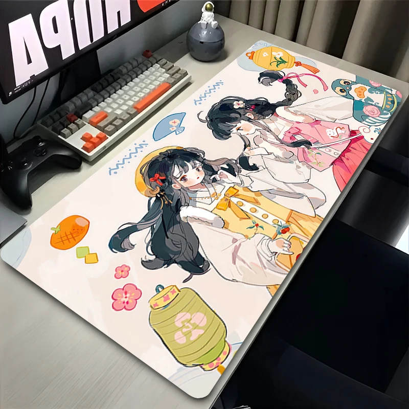 Mouse Pad Computer Office PC Game Kawaii Table Mats Rubber Anti-slip Gaming Keyboard Pad Anime Mousepads Long Desktop Mats