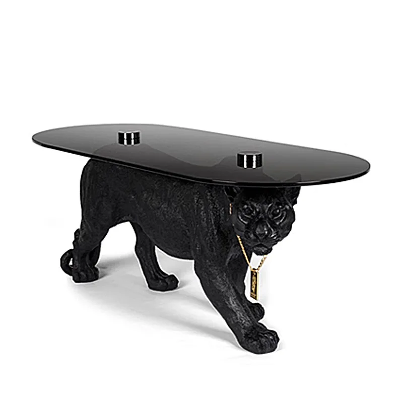 

Light luxury high-end tea table personalized creative animal modeling living room home leopard coffee table