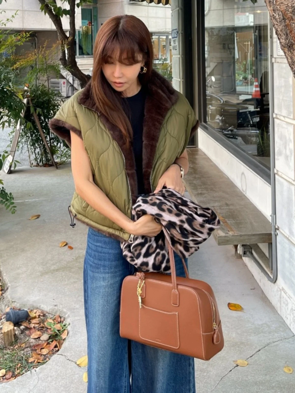 양면 착용 가능 여성용 동대문 스타일 퍼 베스트 따뜻한 두꺼운 지퍼 잠금 코듀로이 한국 출퇴근용