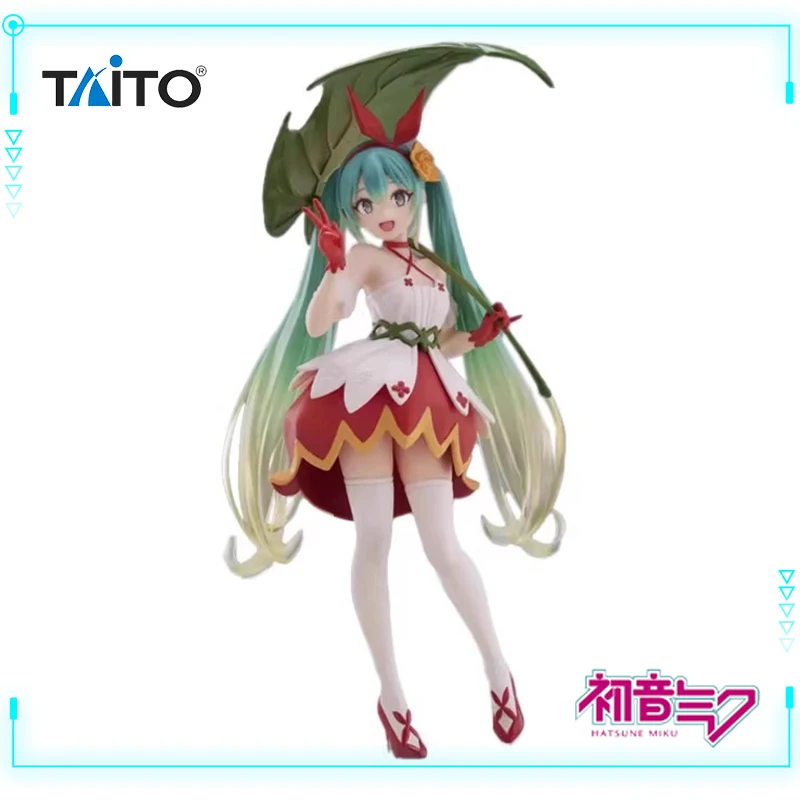 Taito Original Genuine Piapro Characters Vocaloid Singer Hatsune Miku Wonderland Figure Thumbelina Ver 20cm Model Toy Figures