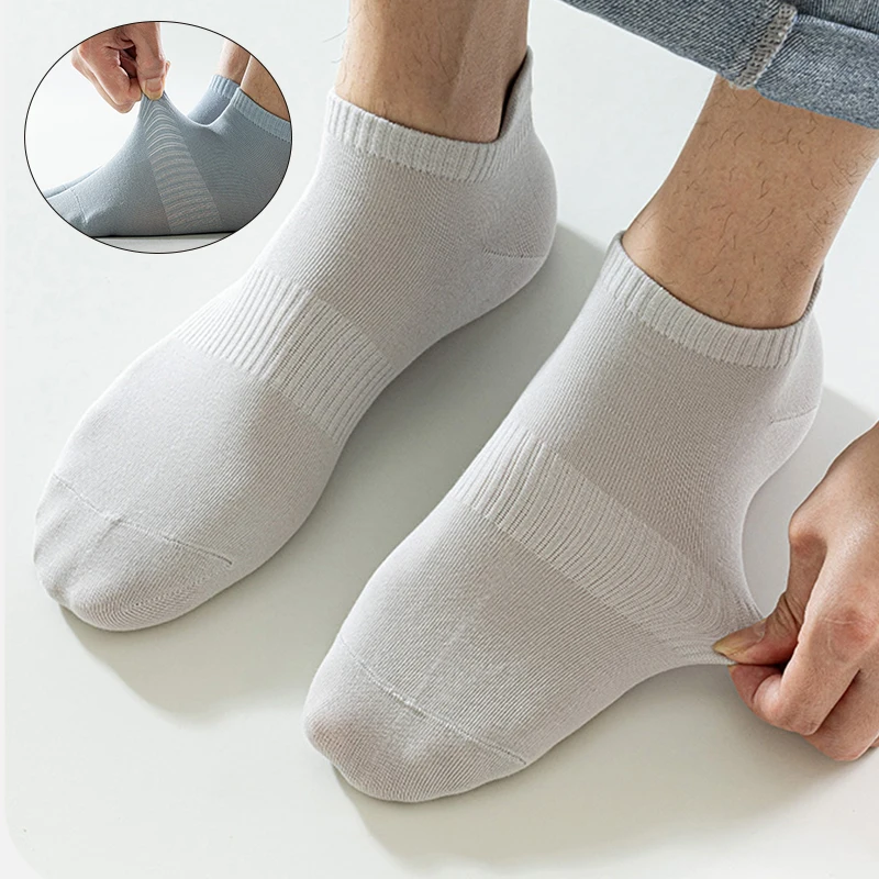 

5Pairs Men Soft Breathable Ankle Socks Sweat-Absorbing Casual Classic Trendy Sock Comfortable Low Cut Sox Male High Quality