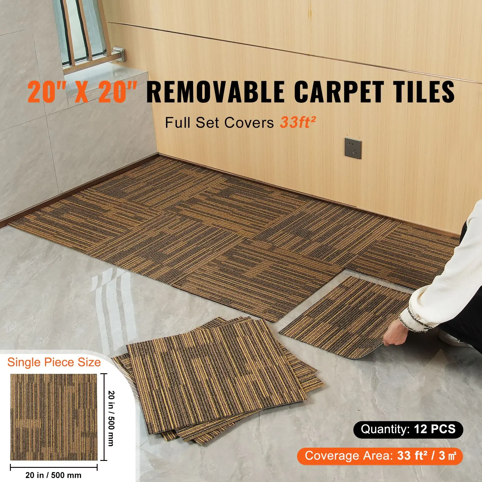Carpet Tiles Reusable, 20