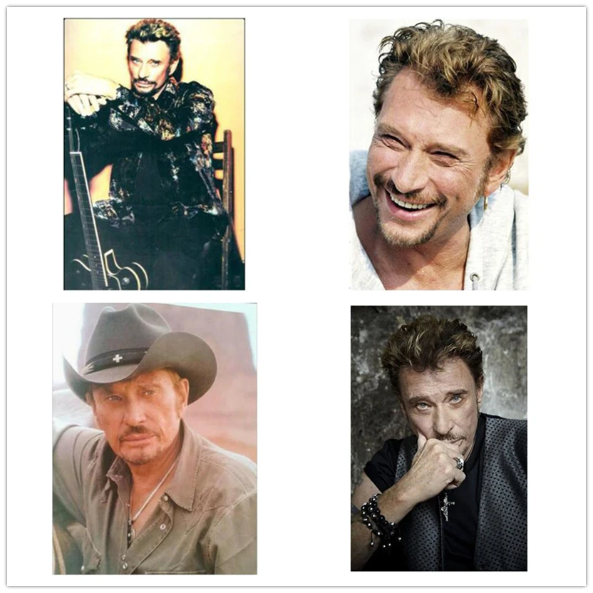 

Full Square/Round Drill Diamond Painting Embroidery Johnny Hallyday Singer Rhinestone Mosaic Cross Stitch Decor Gift WG3394