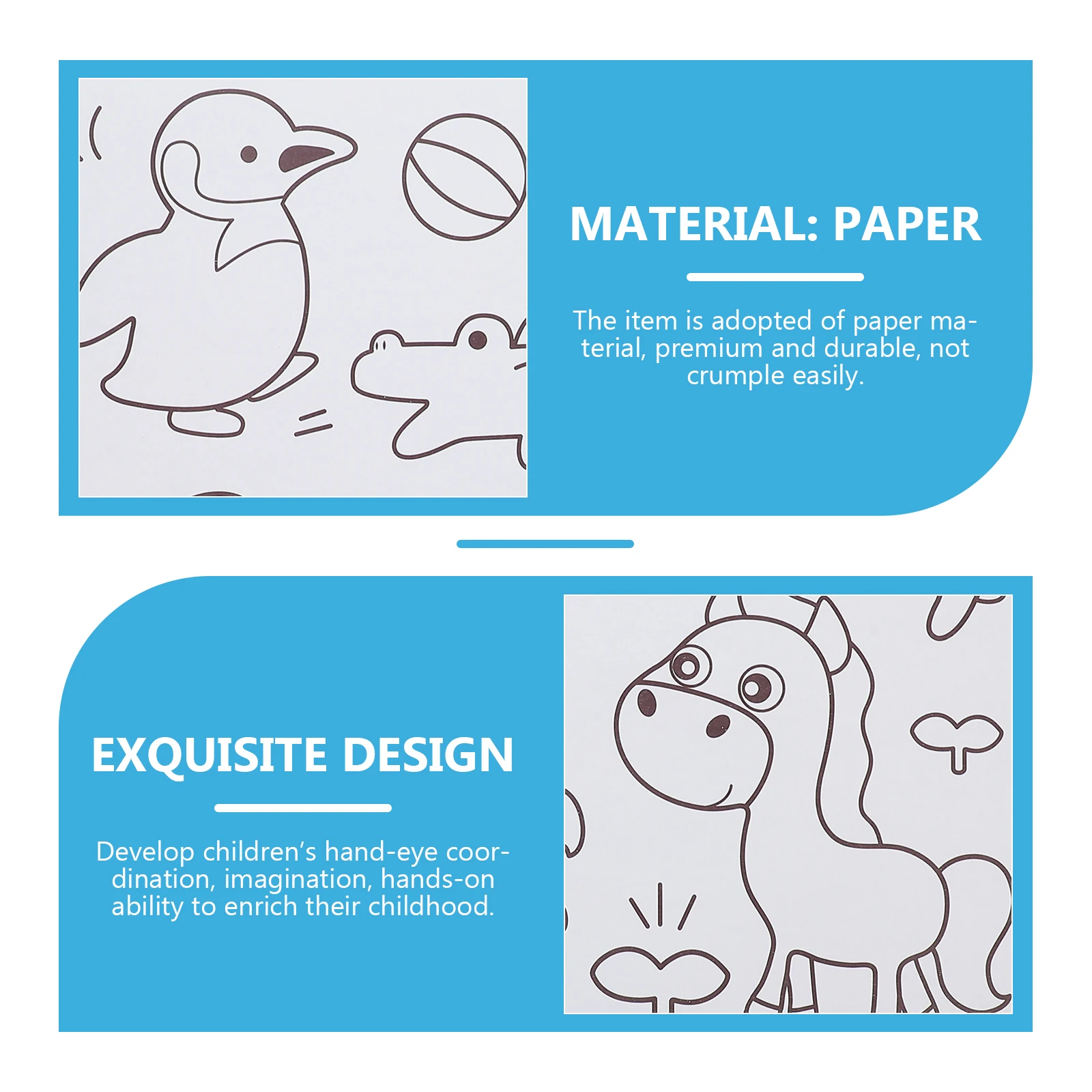 

Coloring Pad Poster Decor Graffiti Paper Premium Kids Coloring Poster Material Art Supplies Fun