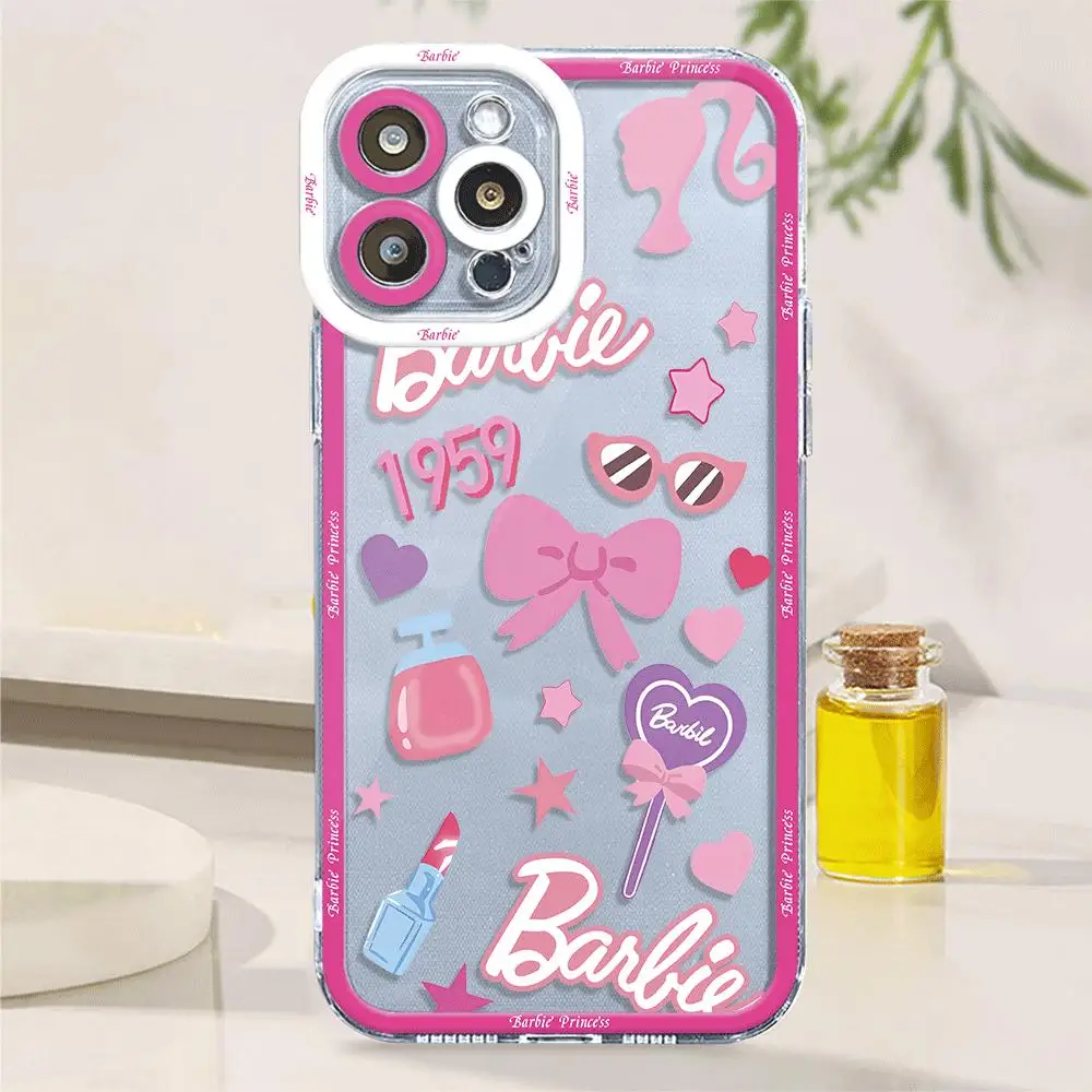 Custodia per telefono principessa Fashion Barbies per iPhone 15 Pro SE 13 11 Pro 12 Mini 8 Plus 7 6S 14 Pro Max XR XS X 11 Cover