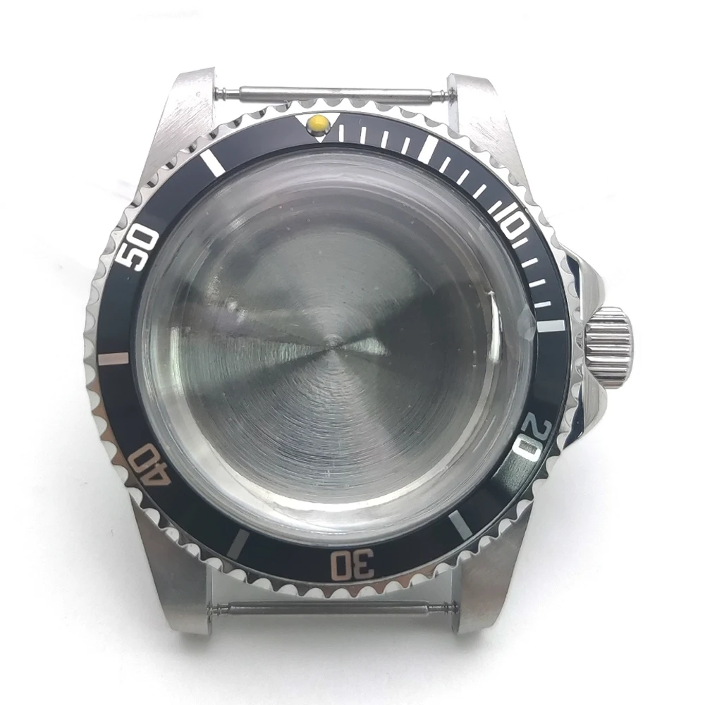 New Retro Bidirectional Rotation SUB Watch Case 39.5mm, Stainless Steel Acrylic Domed Glass Case NH35, for NH35 NH36 Movement