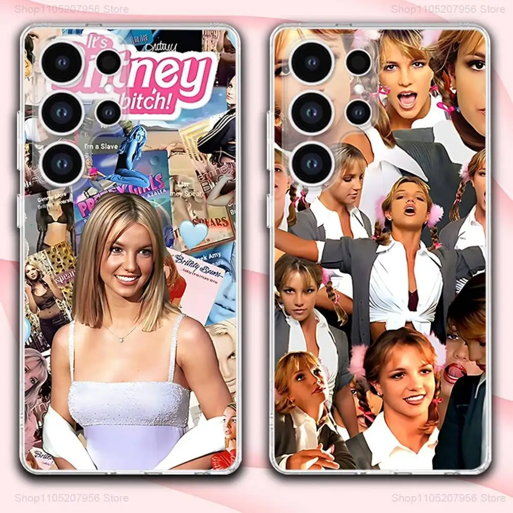 

B-Britney Singer SpearsS For Samsung A30,71,51,S9,10,20,Ultra,FE,Lite,S21,22,23,24,25,PIus,Phone Case Transparent Shockproof