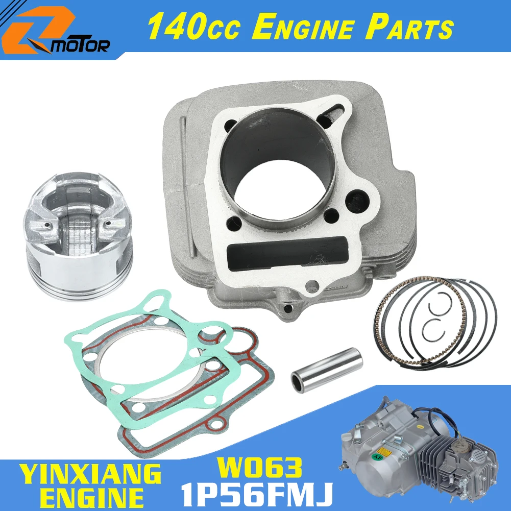 YX140 140cc pierścień tłokowy cylindra zestaw uszczelek do 56mm otwór YinXiang 140cc 150cc 1P56YMJ 1P56FMJ 1P56FMJ-5 silnika brud pitbike