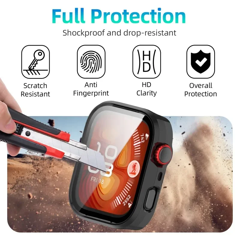 Нейлоновый ремешок + чехол для ПК для Huawei Watch Fit 4 4 Pro, защитный чехол от падения, дышащий браслет, ремешок для часов Huawei Watch Fit 3 4 Correa