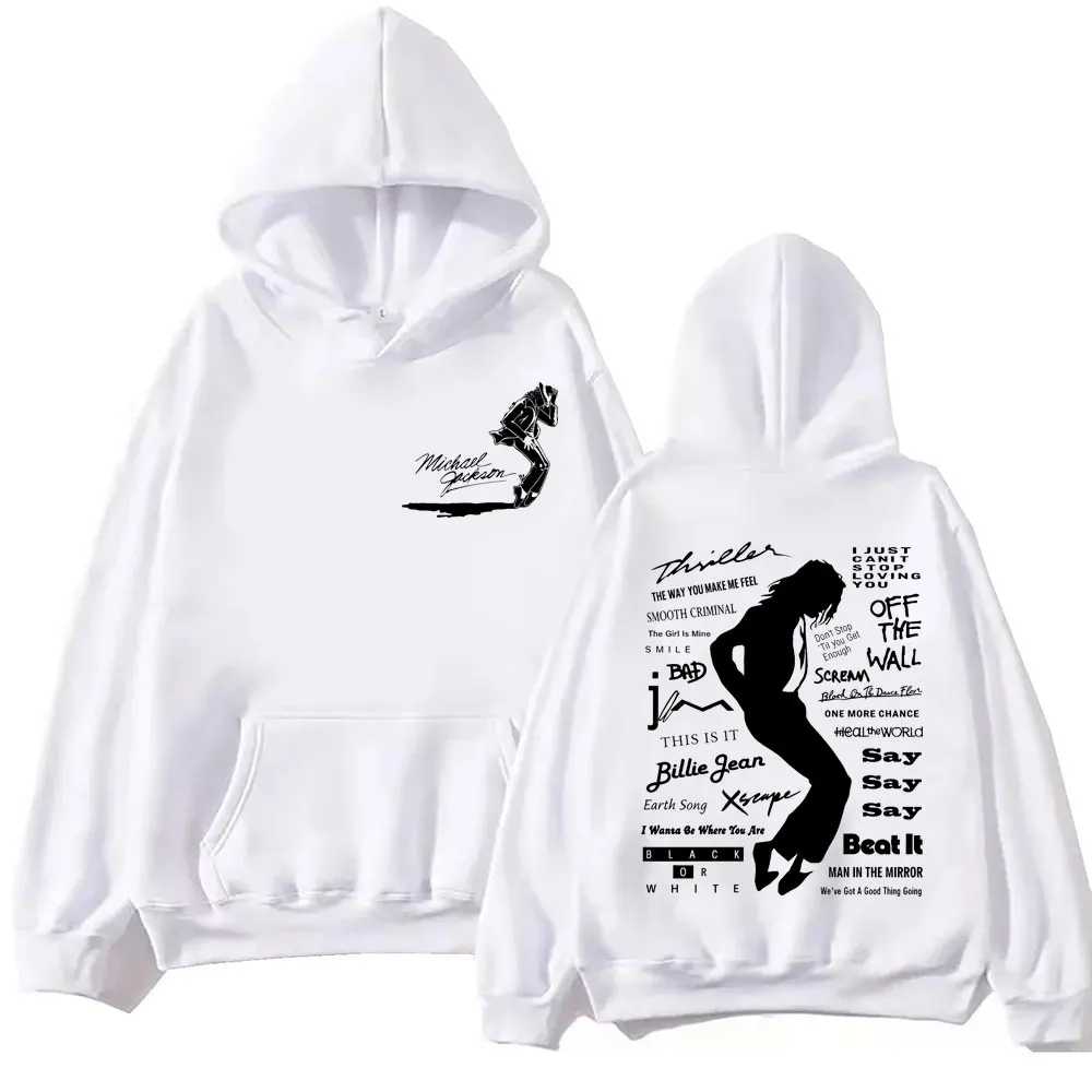 90's Singer Michael Jackson Merch Hoodie Men Women Clothing Rock Punk Hooded Sweatshirt High Quality Fashion Oversized Pullovers