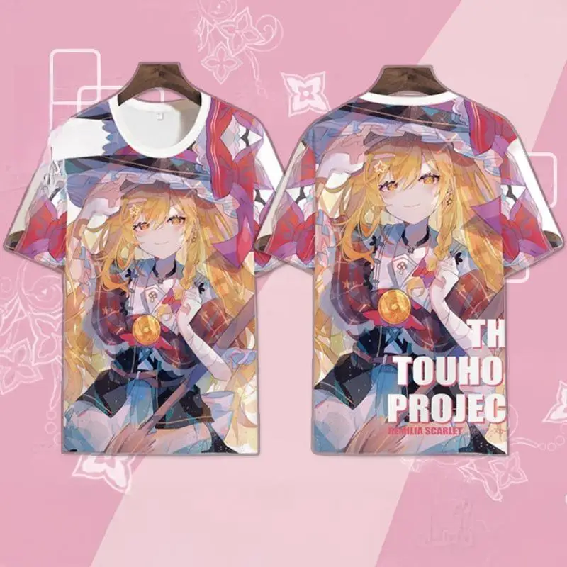 Touhou Project Kirisame Marisa Game Short-sleeved T-shirt Men Women Unisex Loose Anime Clothes
