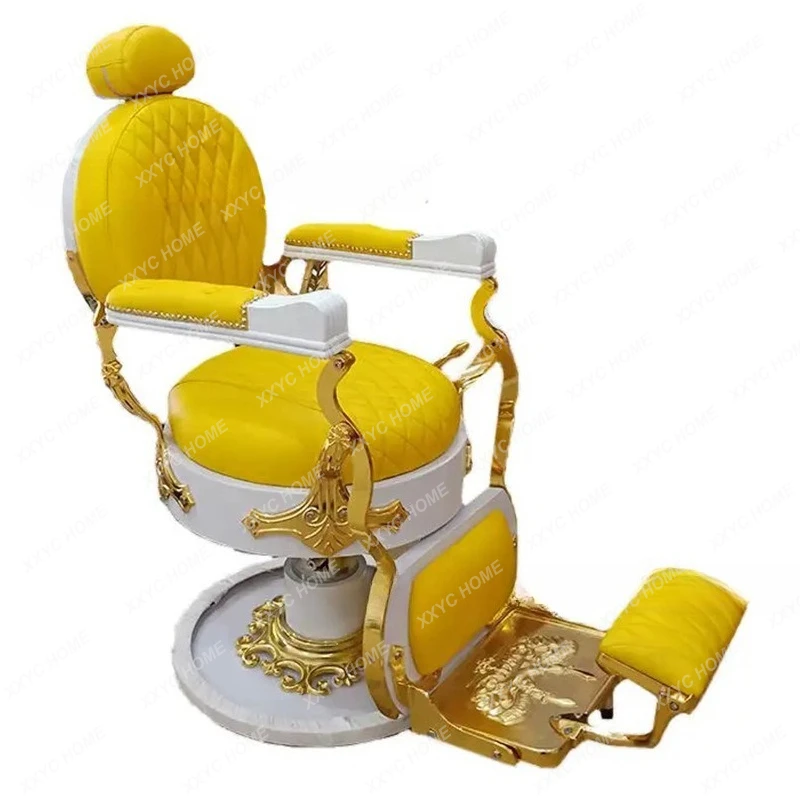 ML  retro oily head barber chair barbershop hair salon special barber chair shaving beard trimming hair cutting chair can