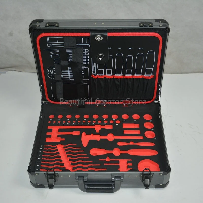 High-Capacity Tool Box Professional Tool Box Organizer Aluminum Case Hardware and Electrical Tools Storage Box Portable Toolbox