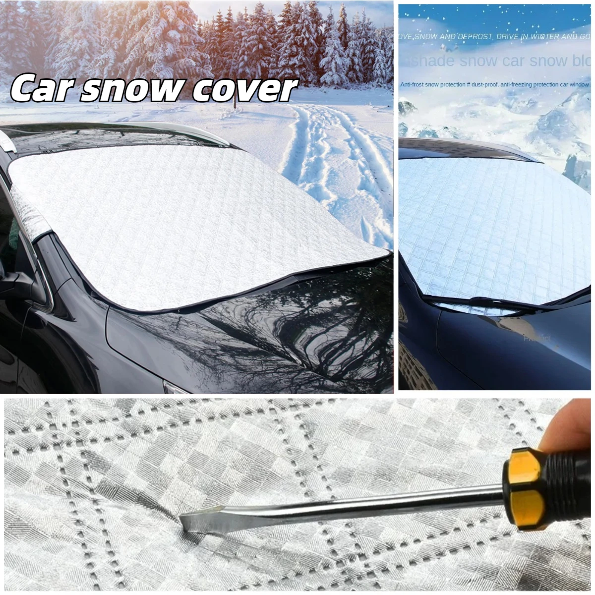

Car Windshield Mirror Reflective Bar Cover Sun Shade Protector Winter Snow Ice Rain Dust Frost Guard Aluminium Film