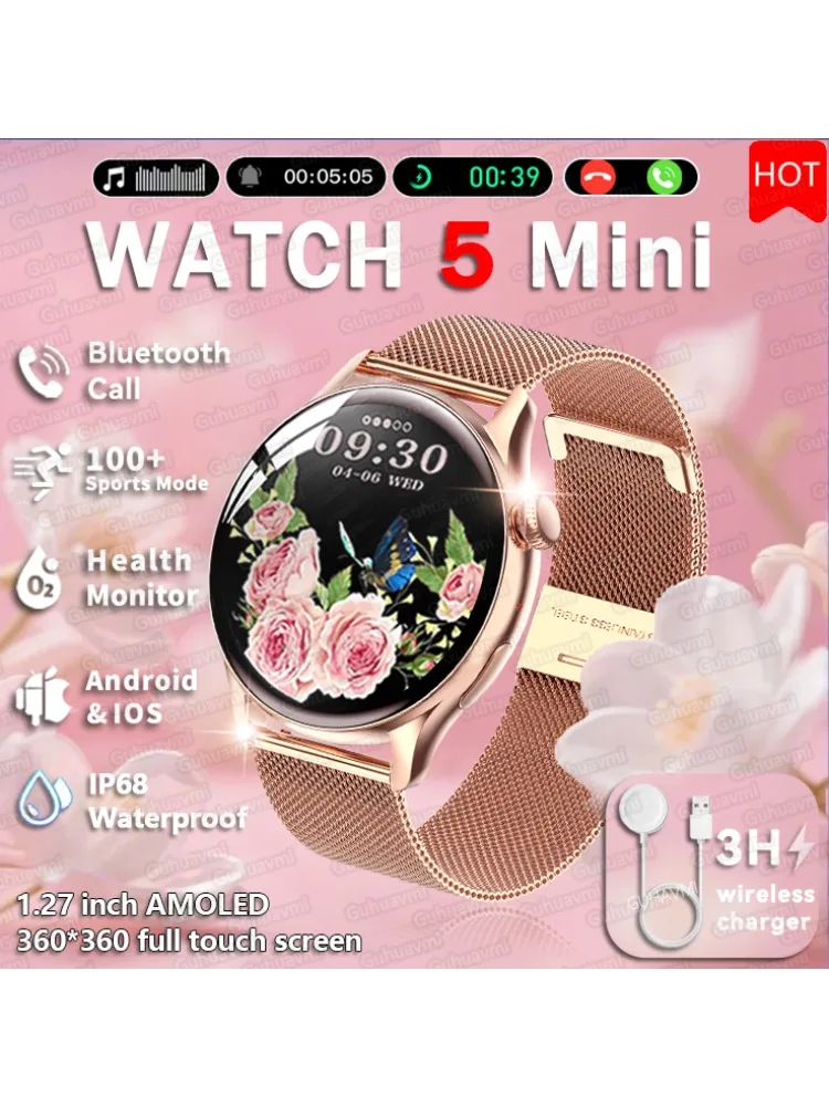 2026 Nieuwe Nfc Smart Horloges Dames 360*360 Hd Scherm Hartslag Gps Track Sport Spraakoproepen Smartwatch Vrouwen voor Android iOS - afbeelding 2