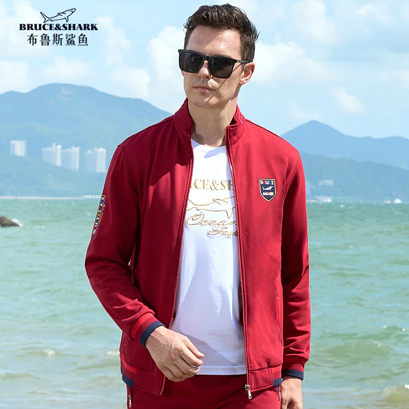 

New Shark Men Clothing Sport Wear Baseball Jacket Men Smart Causal Luxury brand Korean Autumn Clothes Male Sport Jacket Big 3XL