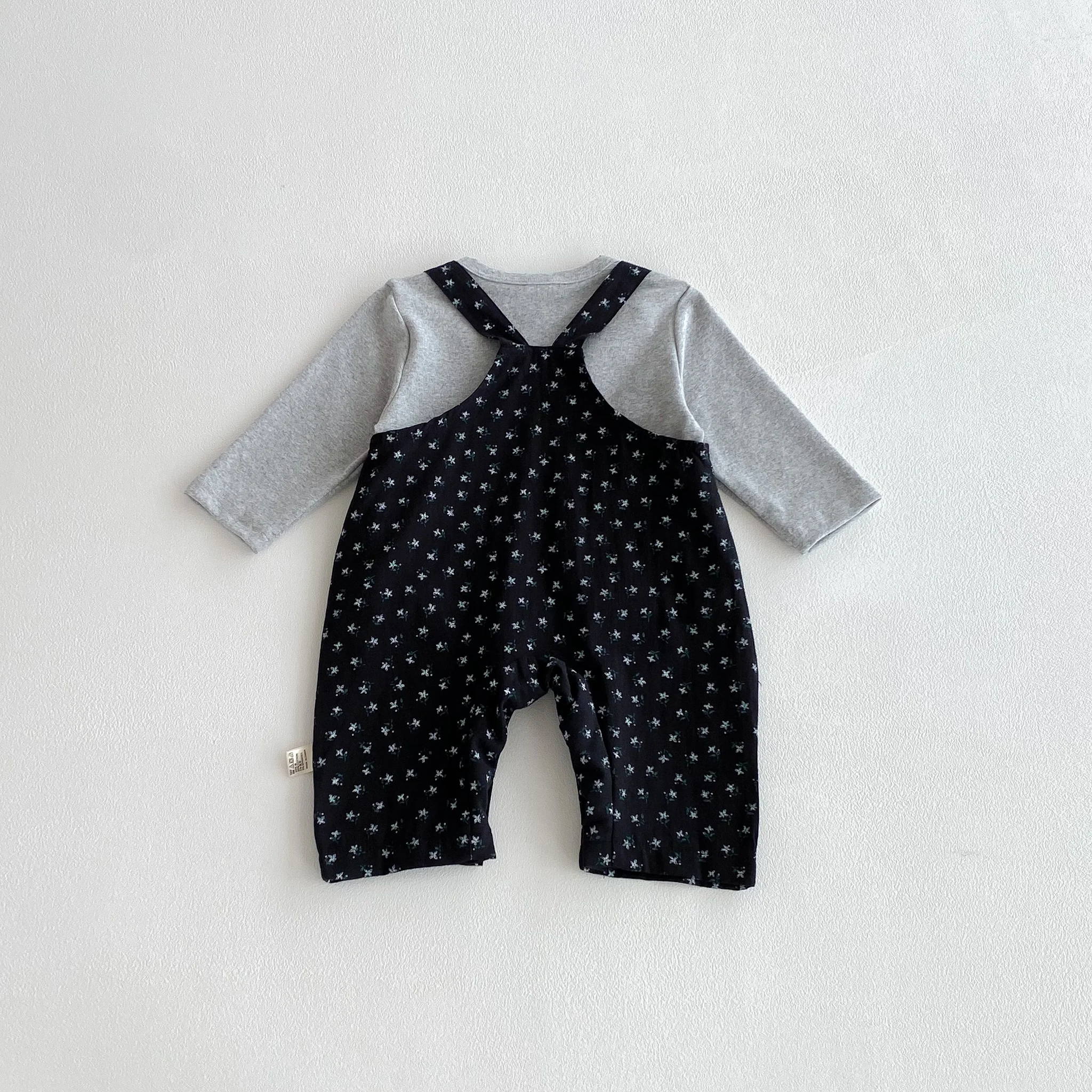 Baby Floral Belt Pants for Girls, Women's Korean-Style One-Piece Dress with T-Shirt Set